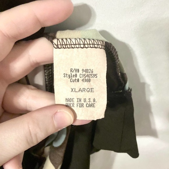 Tempted Hearts Women's XL Geometric Abstract Y2K Top - Picture 9 of 10